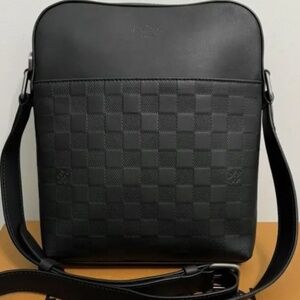 Louis Vuitton Leather Monogram Damier Infini Crossbody Messenger Bag